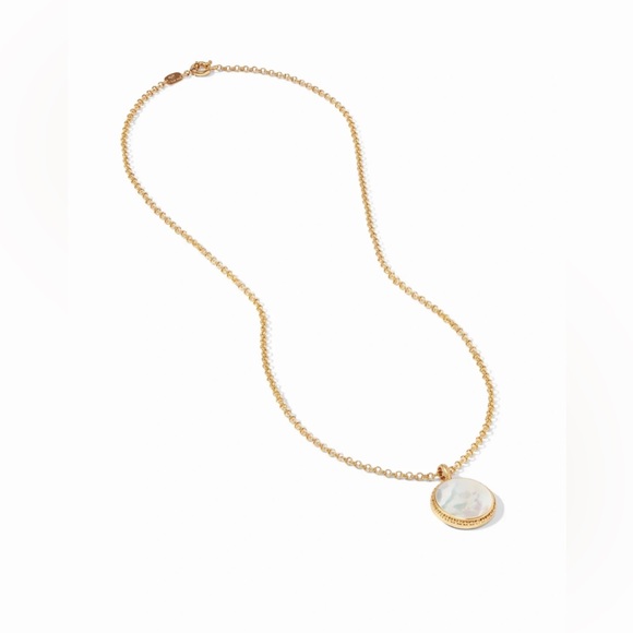 NWT Luxury Bohemian Authentic Julie Vos Mother of Pearl Statement Necklace - Picture 5 of 17